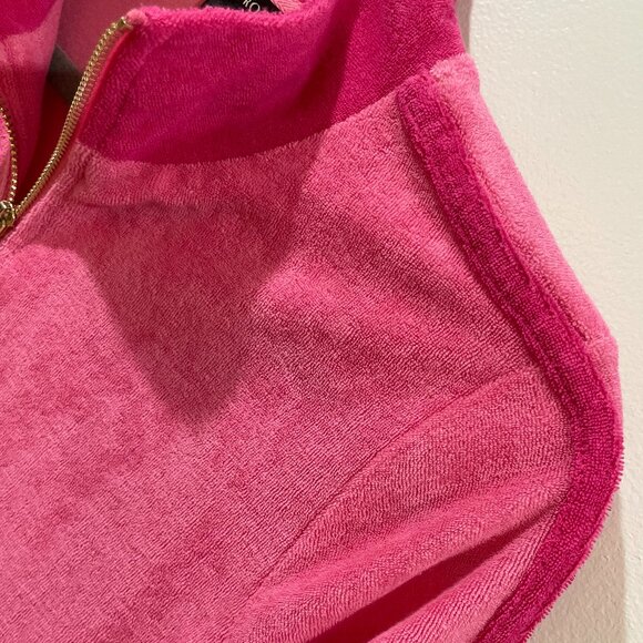 Boston Proper THREE PIECE Track Suit Pink Terry Cloth BARBIE XS Striped Stunning - Picture 14 of 16